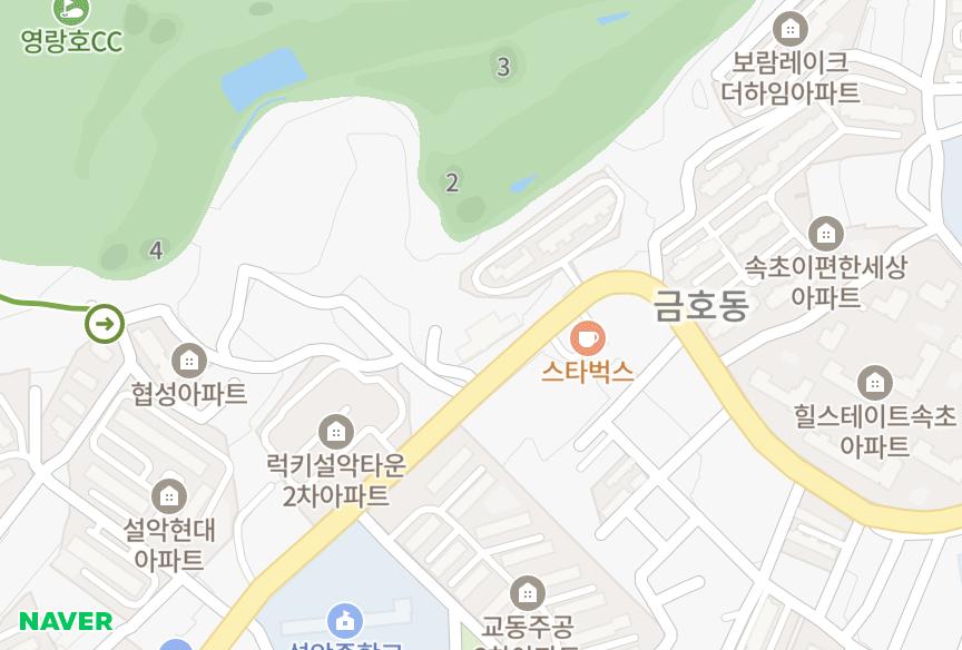 강원특별자치도 속초시 금호동 로얄금호맨션 위치·실거래 시세 지도
