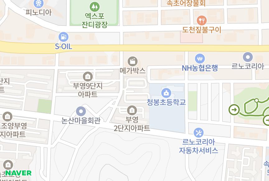 강원특별자치도 속초시 조양동 부영1차 위치·실거래 시세 지도