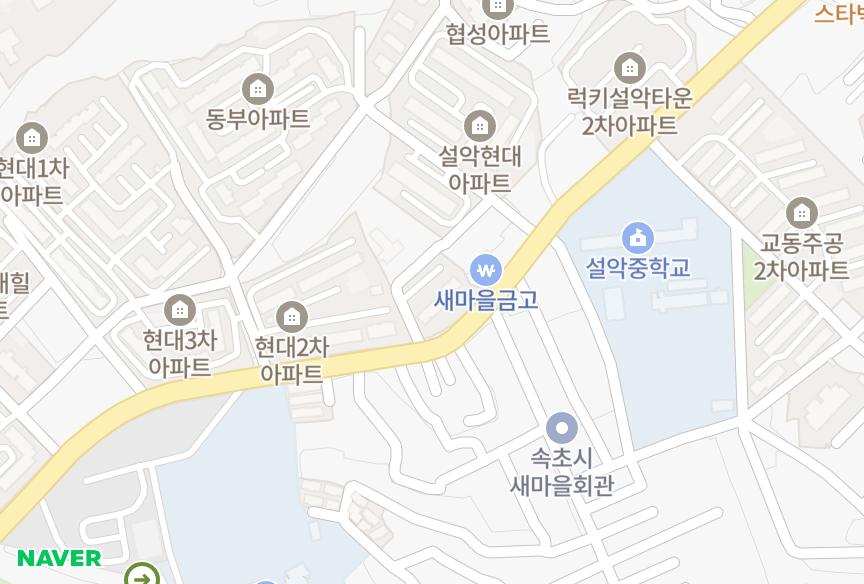강원특별자치도 속초시 교동 옥토 위치·실거래 시세 지도