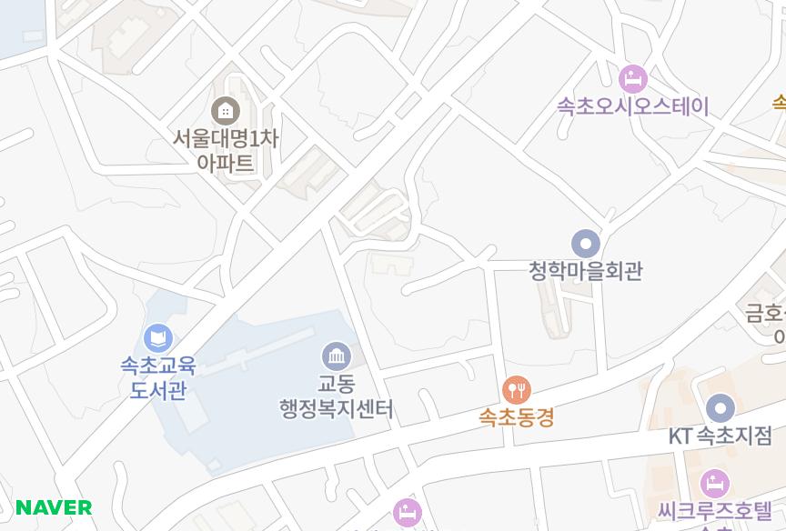 강원특별자치도 속초시 청학동 대명맨션 위치·실거래 시세 지도