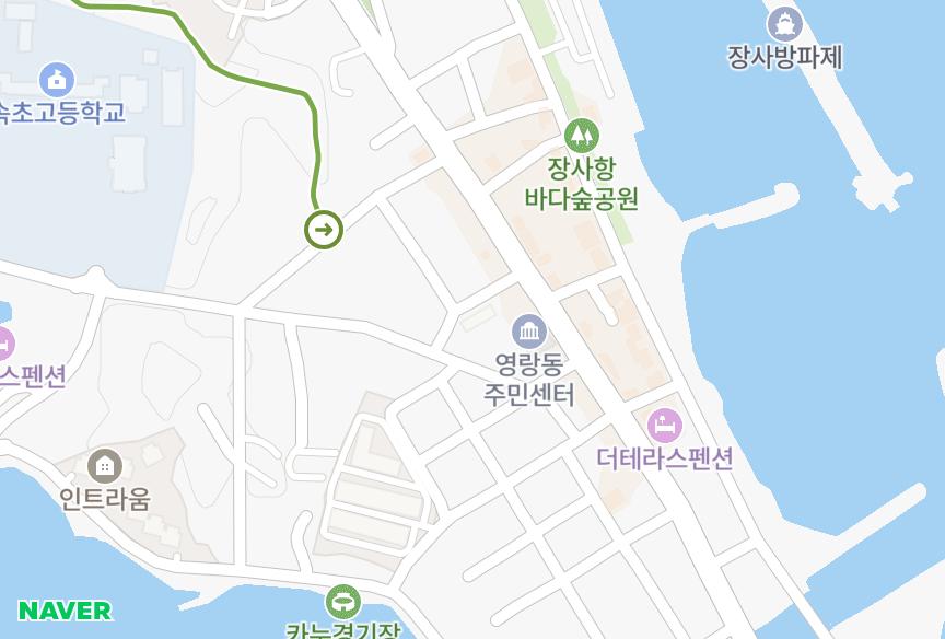 강원특별자치도 속초시 장사동 삼성맨션 위치·실거래 시세 지도