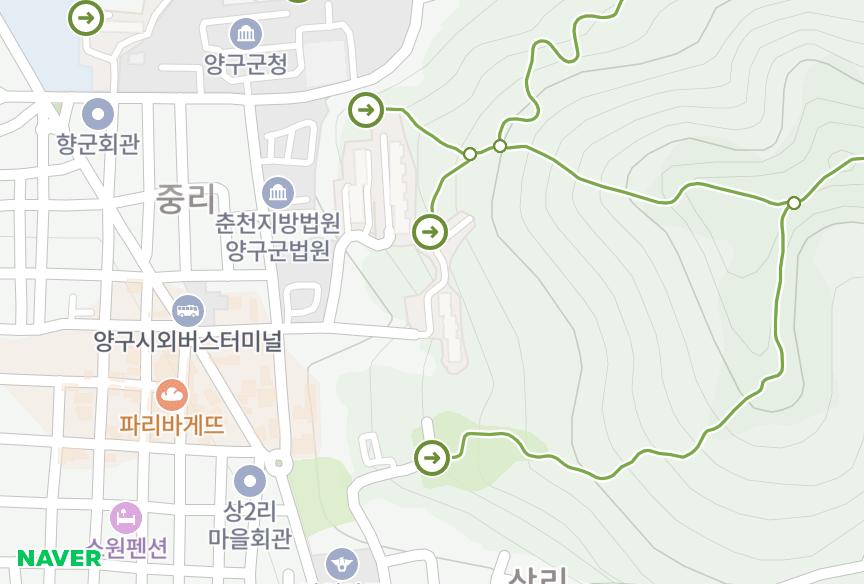 강원특별자치도 양구군 양구읍 상리 포미제 위치·실거래 시세 지도