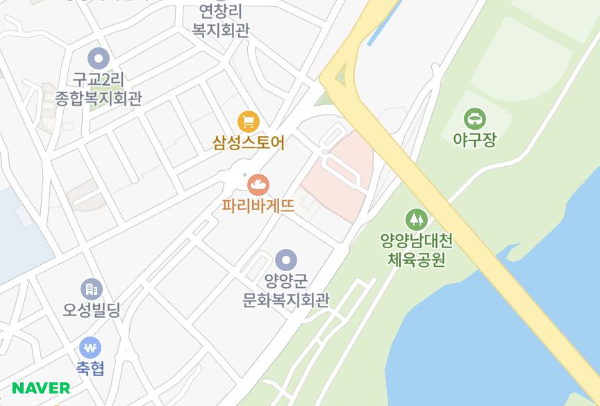강원특별자치도 양양군 양양읍 연창리 성창빌리지 위치·실거래 시세 지도