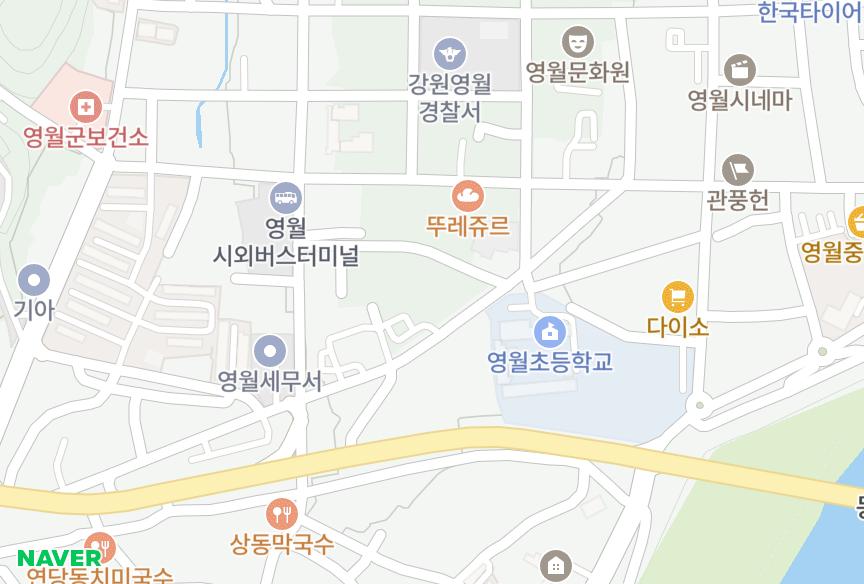 강원특별자치도 영월군 영월읍 하송리 영월맨션 위치·실거래 시세 지도