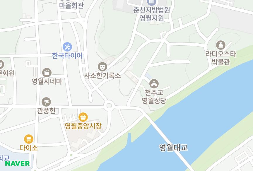 강원특별자치도 영월군 영월읍 영흥리 동우프라자 위치·실거래 시세 지도