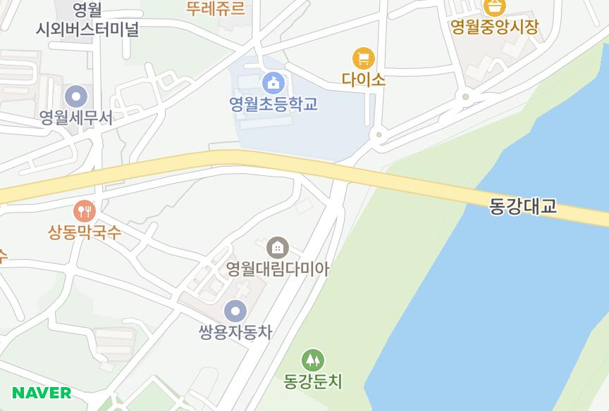 강원특별자치도 영월군 영월읍 하송리 대한리버타운 위치·실거래 시세 지도