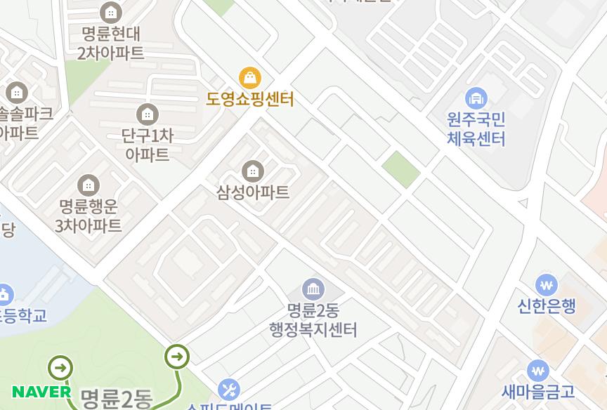 강원특별자치도 원주시 명륜동 명륜은행 위치·실거래 시세 지도