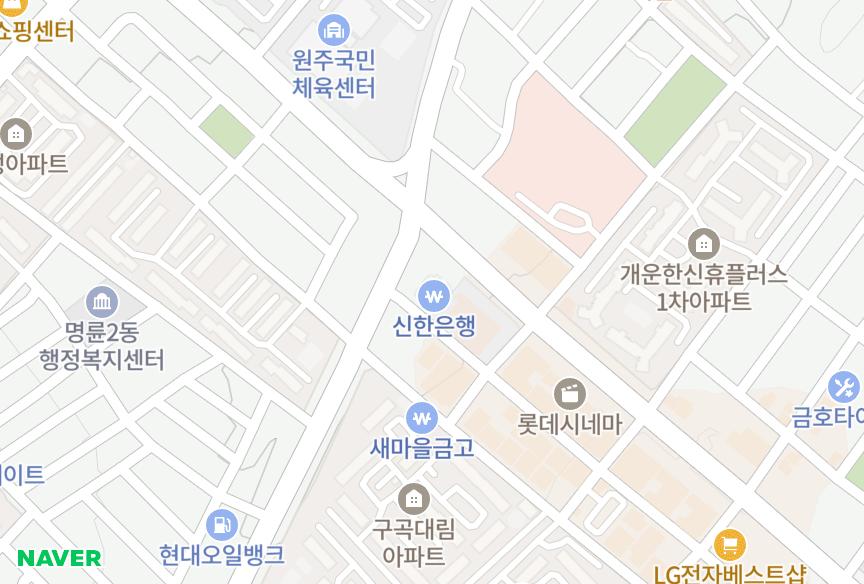 강원특별자치도 원주시 단구동 노빌리티타워 위치·실거래 시세 지도