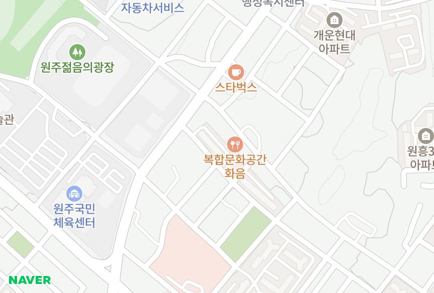 강원특별자치도 원주시 개운동 개운원흥아파트1차 위치·실거래 시세 지도