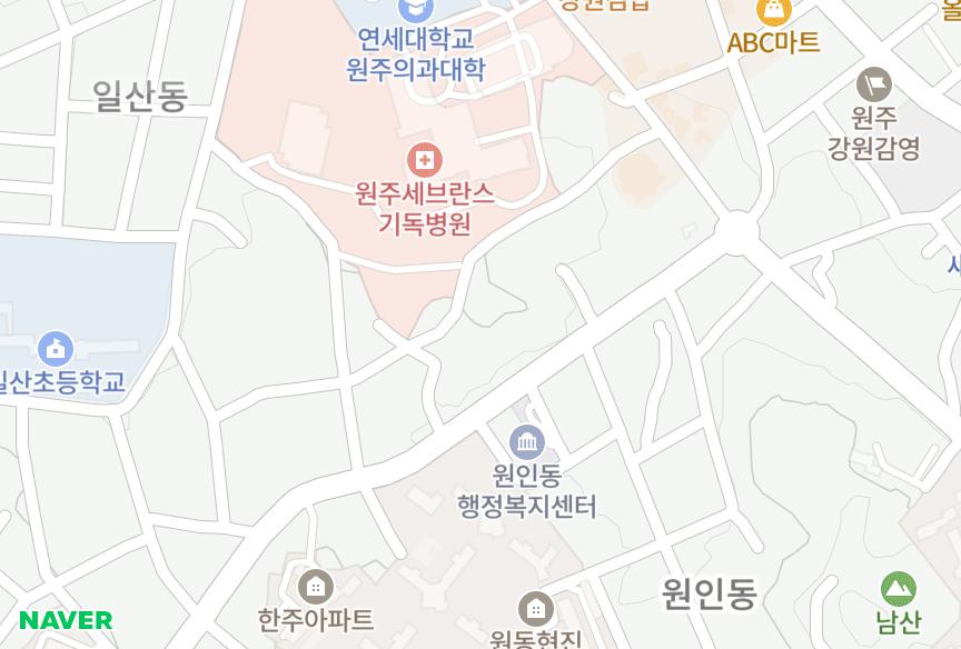 강원특별자치도 원주시 일산동 스카이빌라트 위치·실거래 시세 지도
