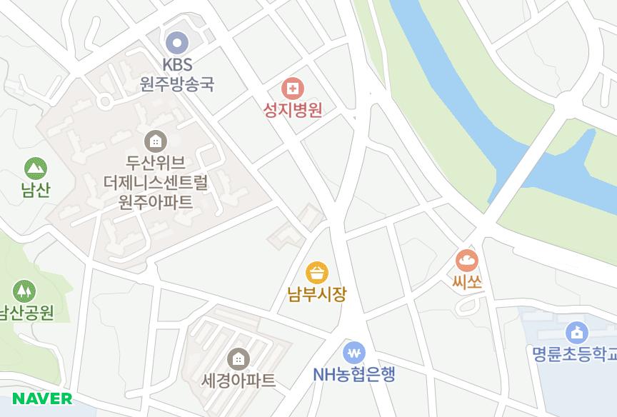 강원특별자치도 원주시 명륜동 해동 위치·실거래 시세 지도