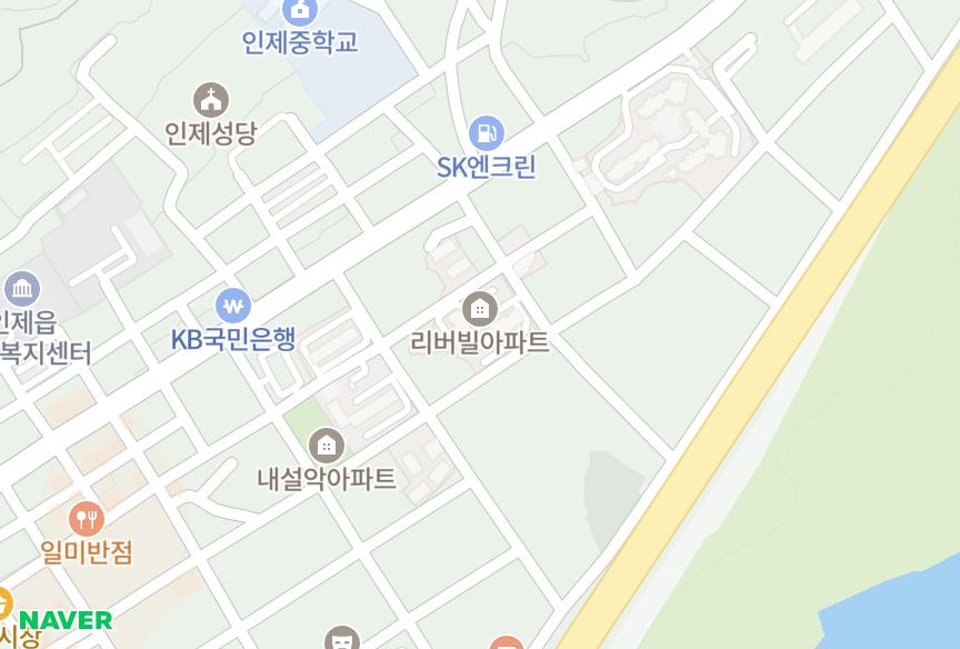 강원특별자치도 인제군 인제읍 상동리 신아리버빌 위치·실거래 시세 지도