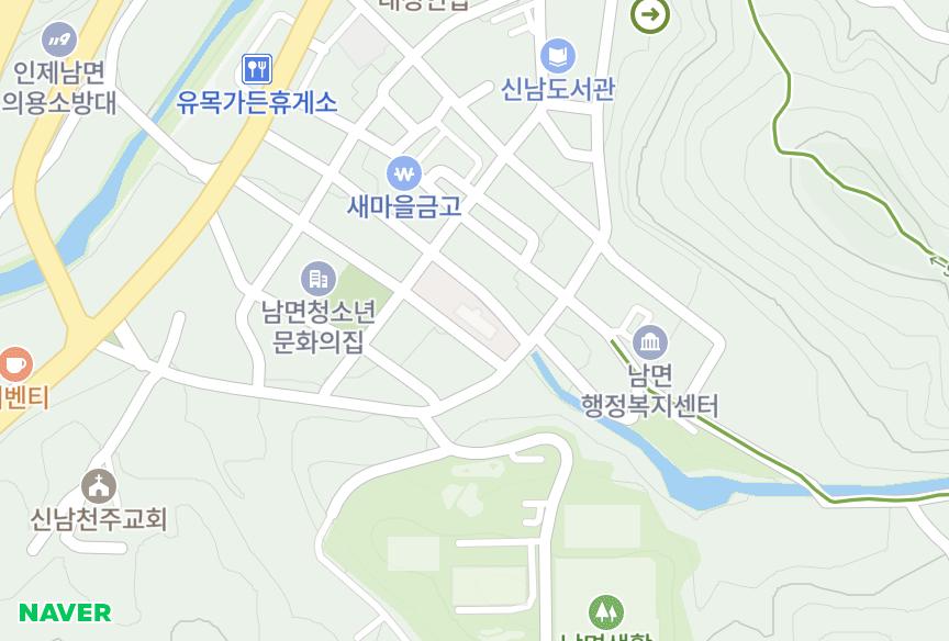 강원특별자치도 인제군 남면 신남리 신남골든빌 위치·실거래 시세 지도
