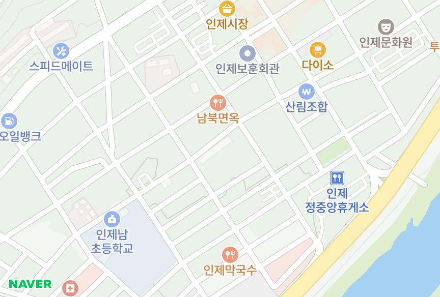 강원특별자치도 인제군 인제읍 상동리 낙원 위치·실거래 시세 지도