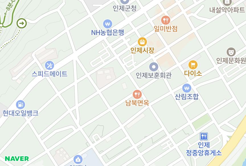 강원특별자치도 인제군 인제읍 상동리 강남맨션 위치·실거래 시세 지도