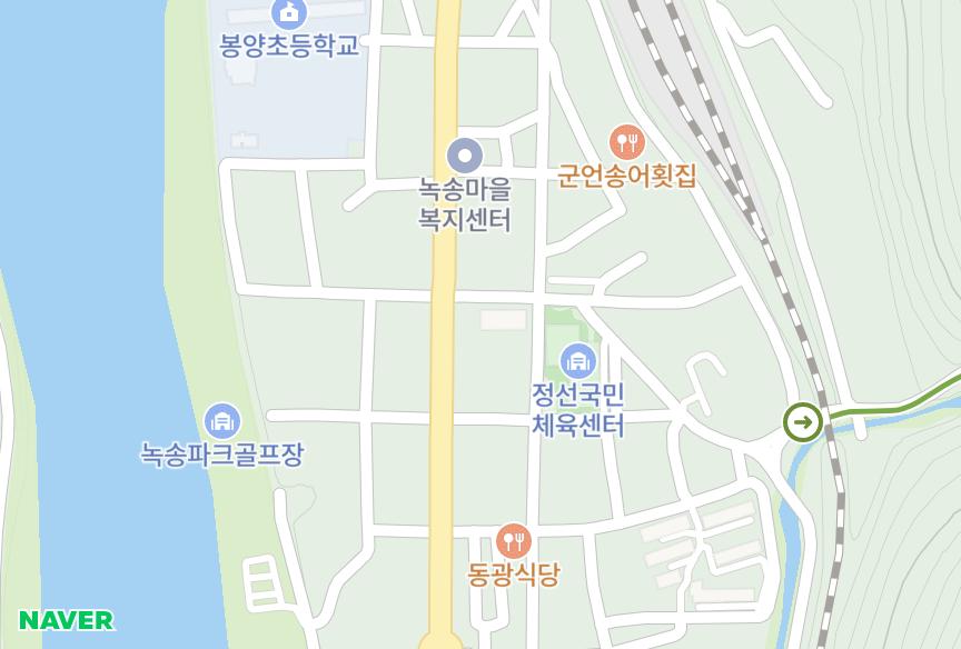 강원특별자치도 정선군 정선읍 봉양리 금광임대 위치·실거래 시세 지도
