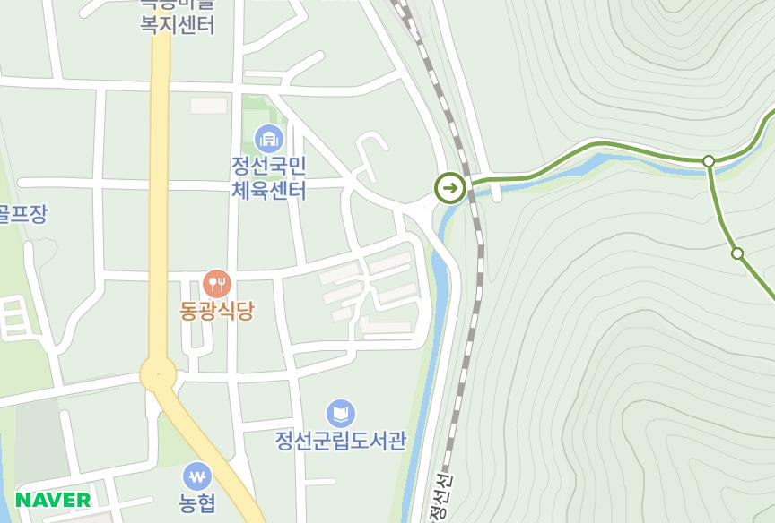 강원특별자치도 정선군 정선읍 애산리 이강아리채201동 위치·실거래 시세 지도