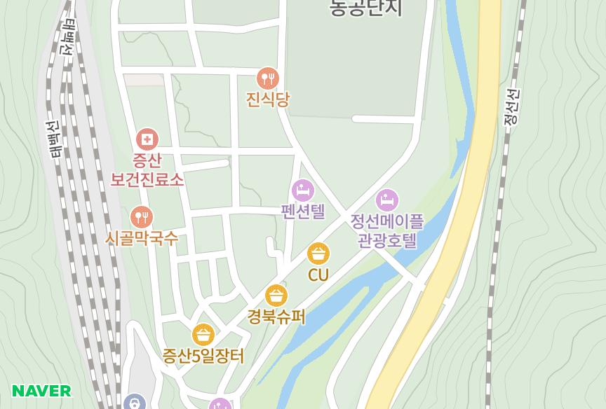 강원특별자치도 정선군 남면 무릉리 엘스미란채 위치·실거래 시세 지도