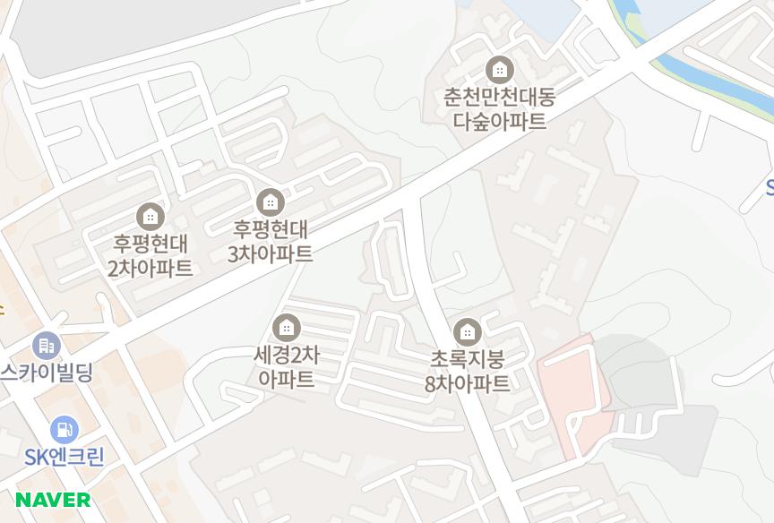 강원특별자치도 춘천시 후평동 현대4차 위치·실거래 시세 지도