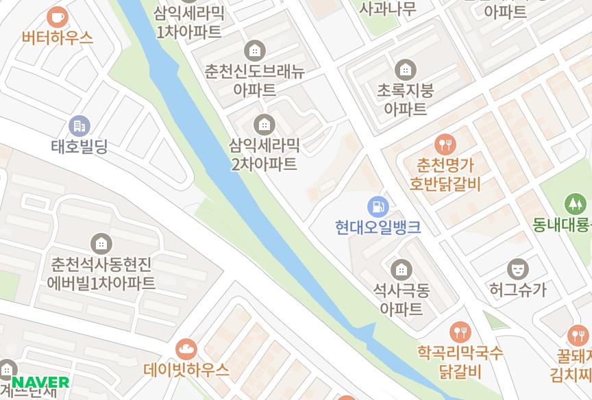 강원특별자치도 춘천시 석사동 석사빌라 위치·실거래 시세 지도