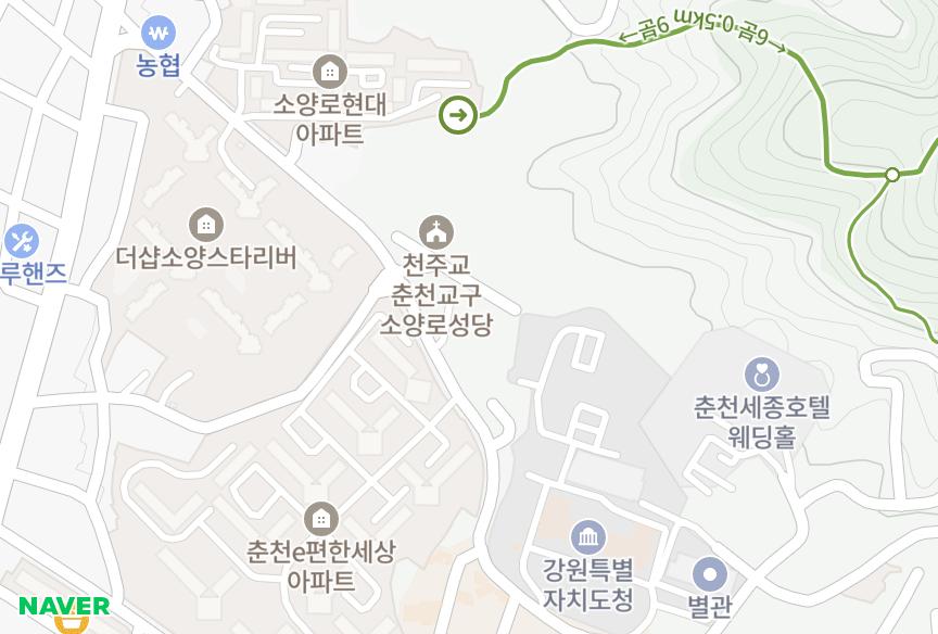 강원특별자치도 춘천시 봉의동 봉의현대빌라 위치·실거래 시세 지도