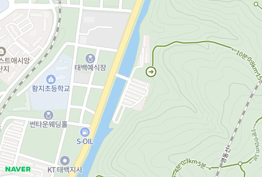 강원특별자치도 태백시 황지동 대림3차 위치·실거래 시세 지도