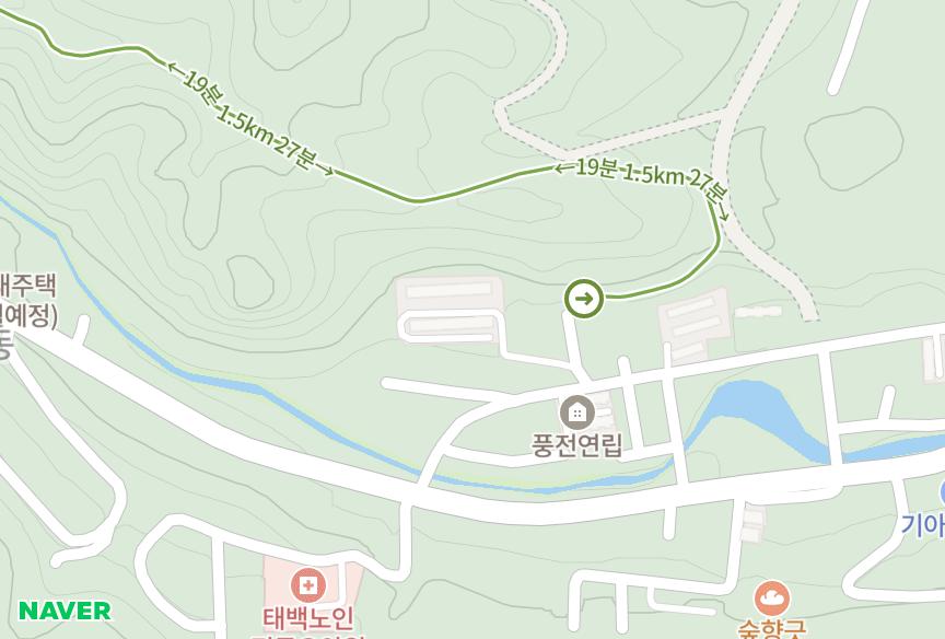 강원특별자치도 태백시 황지동 서학 위치·실거래 시세 지도