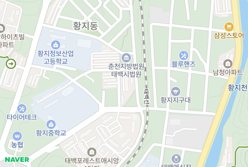 강원특별자치도 태백시 황지동 대림4차고층 위치·실거래 시세 지도