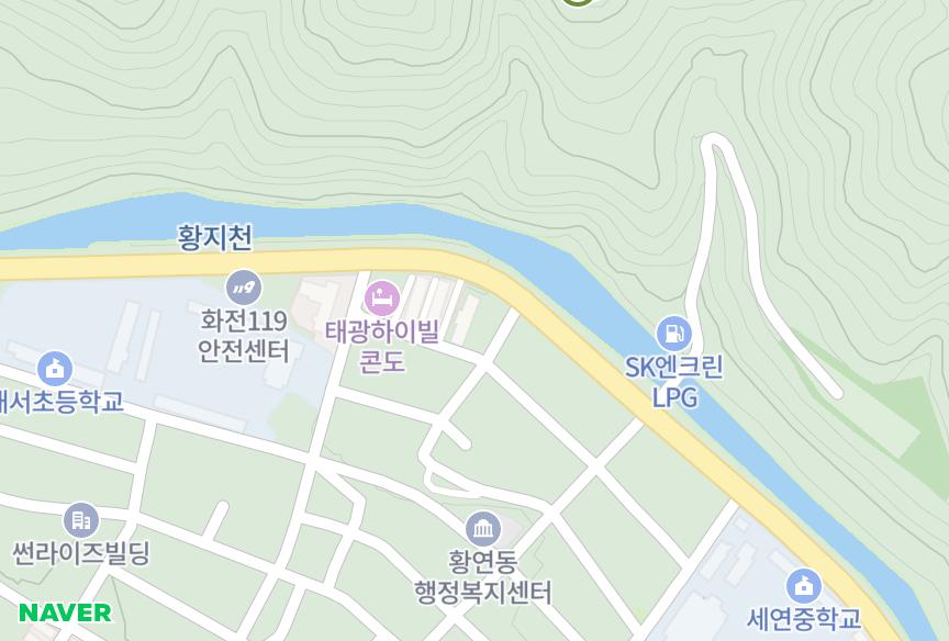 강원특별자치도 태백시 황지동 황지선명1차 위치·실거래 시세 지도