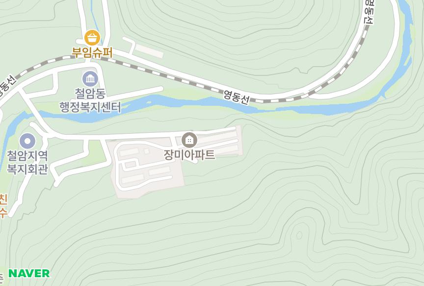 강원특별자치도 태백시 철암동 철암장미 위치·실거래 시세 지도