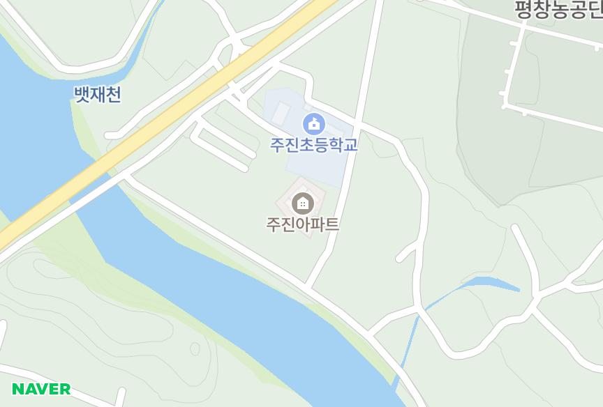 강원특별자치도 평창군 평창읍 주진리 주진근로자 위치·실거래 시세 지도