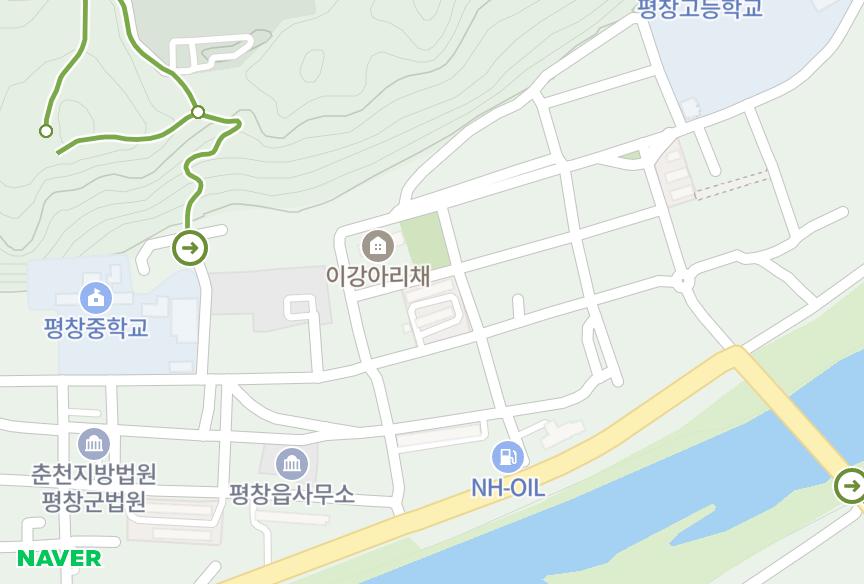 강원특별자치도 평창군 평창읍 중리 대원주택 위치·실거래 시세 지도
