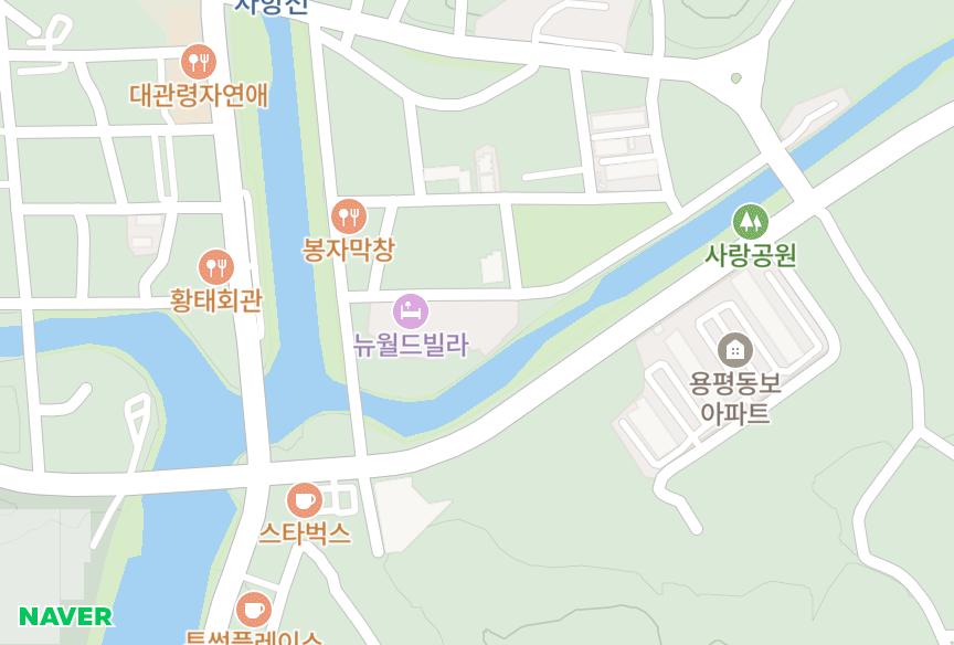 강원특별자치도 평창군 대관령면 횡계리 뉴월드빌라신관 위치·실거래 시세 지도