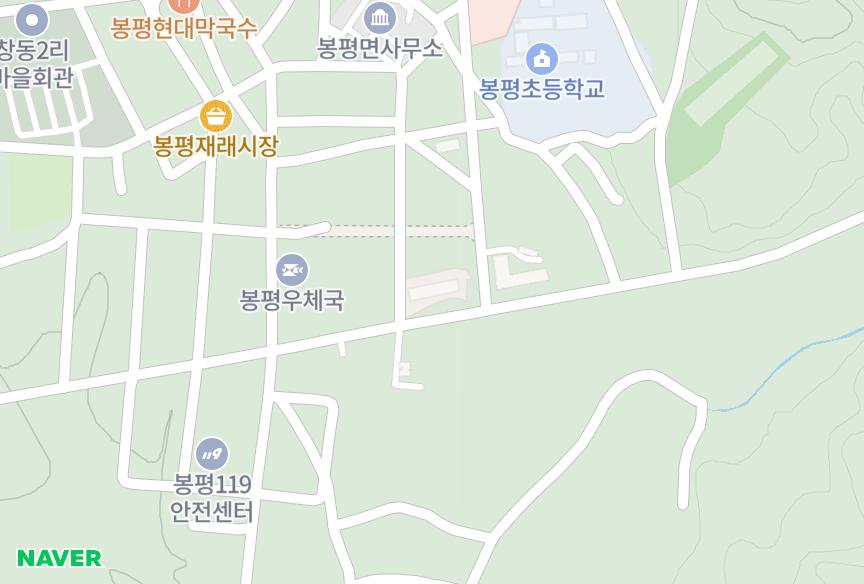 강원특별자치도 평창군 봉평면 창동리 유존양지2차 위치·실거래 시세 지도