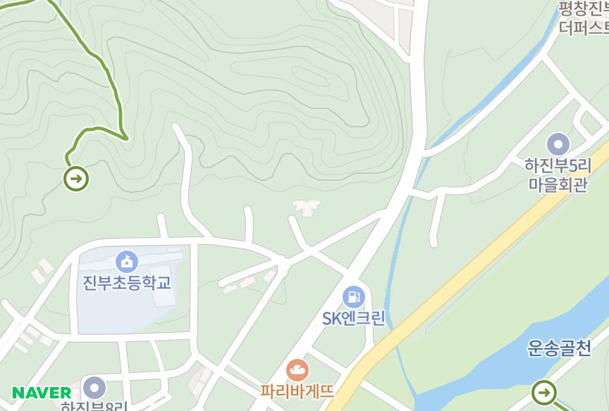 강원특별자치도 평창군 진부면 하진부리 대영 위치·실거래 시세 지도