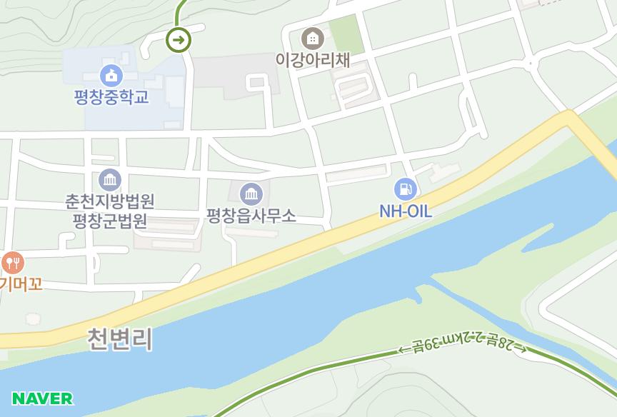 강원특별자치도 평창군 평창읍 중리 유존프라자빌라 위치·실거래 시세 지도