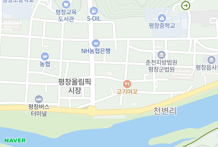 강원특별자치도 평창군 평창읍 하리 드림 위치·실거래 시세 지도