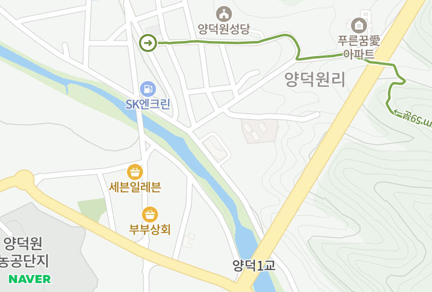 강원특별자치도 홍천군 남면 양덕원리 낙원그린파크 위치·실거래 시세 지도