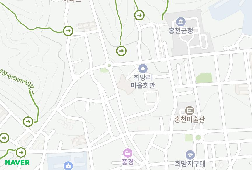 강원특별자치도 홍천군 홍천읍 희망리 삼보 위치·실거래 시세 지도