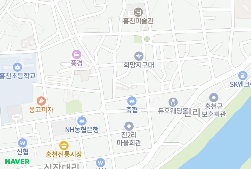 강원특별자치도 홍천군 홍천읍 진리 우일궁전 위치·실거래 시세 지도