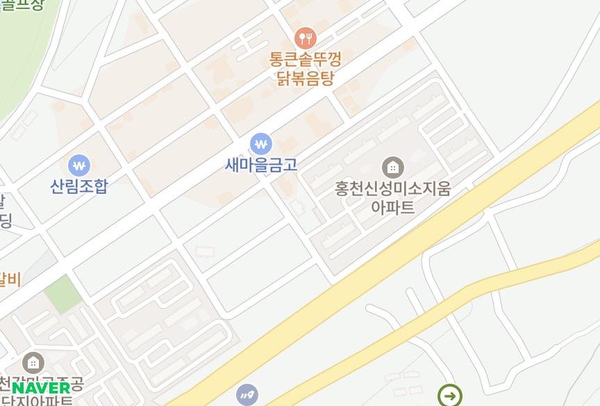 강원특별자치도 홍천군 홍천읍 갈마곡리 미소 위치·실거래 시세 지도