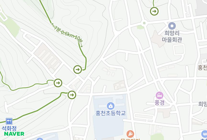 강원특별자치도 홍천군 홍천읍 희망리 거림하이츠빌 위치·실거래 시세 지도