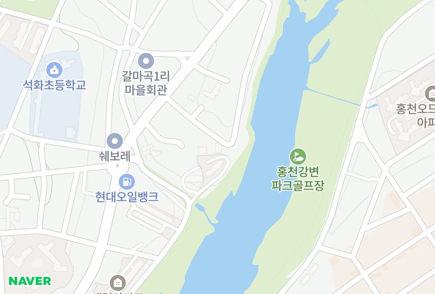 강원특별자치도 홍천군 홍천읍 갈마곡리 미진크로바 위치·실거래 시세 지도