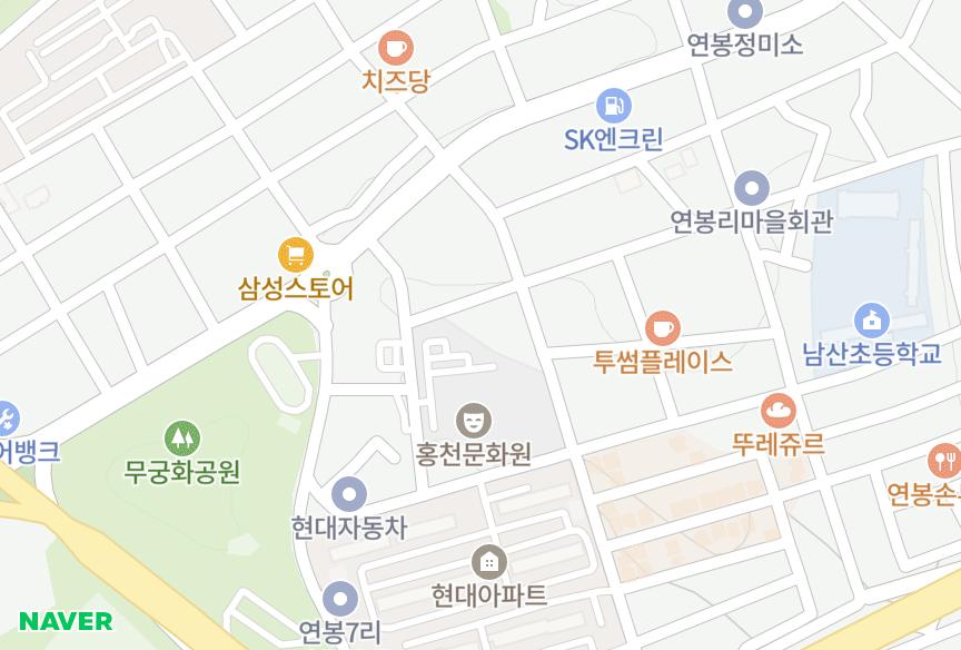 강원특별자치도 홍천군 홍천읍 연봉리 햇살빌라1차 위치·실거래 시세 지도