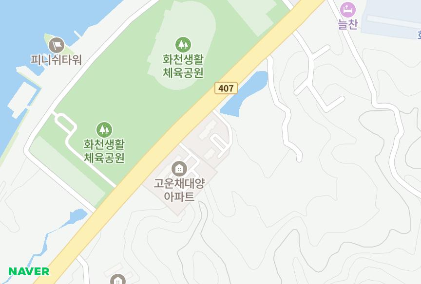 강원특별자치도 화천군 하남면 위라리 화천대양고운채2차 위치·실거래 시세 지도