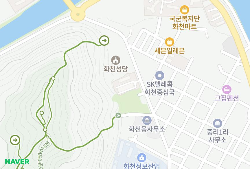 강원특별자치도 화천군 화천읍 상리 동산 위치·실거래 시세 지도
