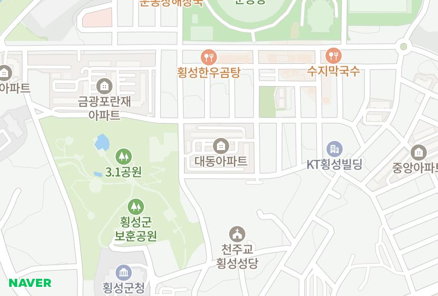 강원특별자치도 횡성군 횡성읍 읍하리 대동황토방 위치·실거래 시세 지도