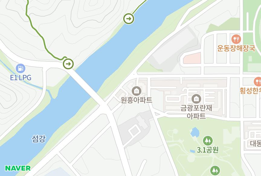 강원특별자치도 횡성군 횡성읍 읍하리 섬강 위치·실거래 시세 지도