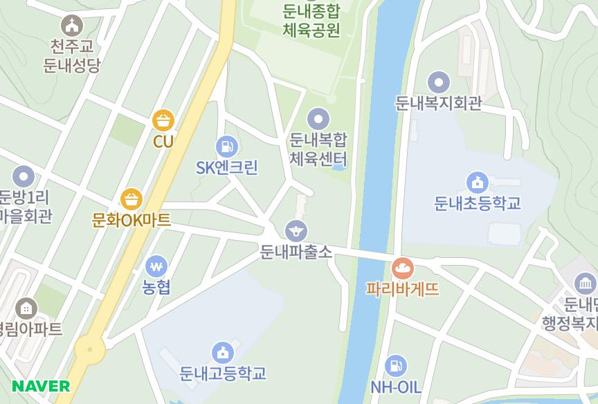 강원특별자치도 횡성군 둔내면 둔방내리 남서울 위치·실거래 시세 지도