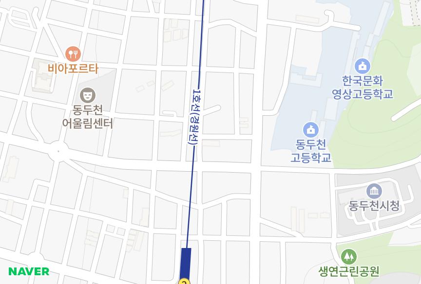 경기도 동두천시 생연동 중앙역아파트제1동 위치·실거래 시세 지도